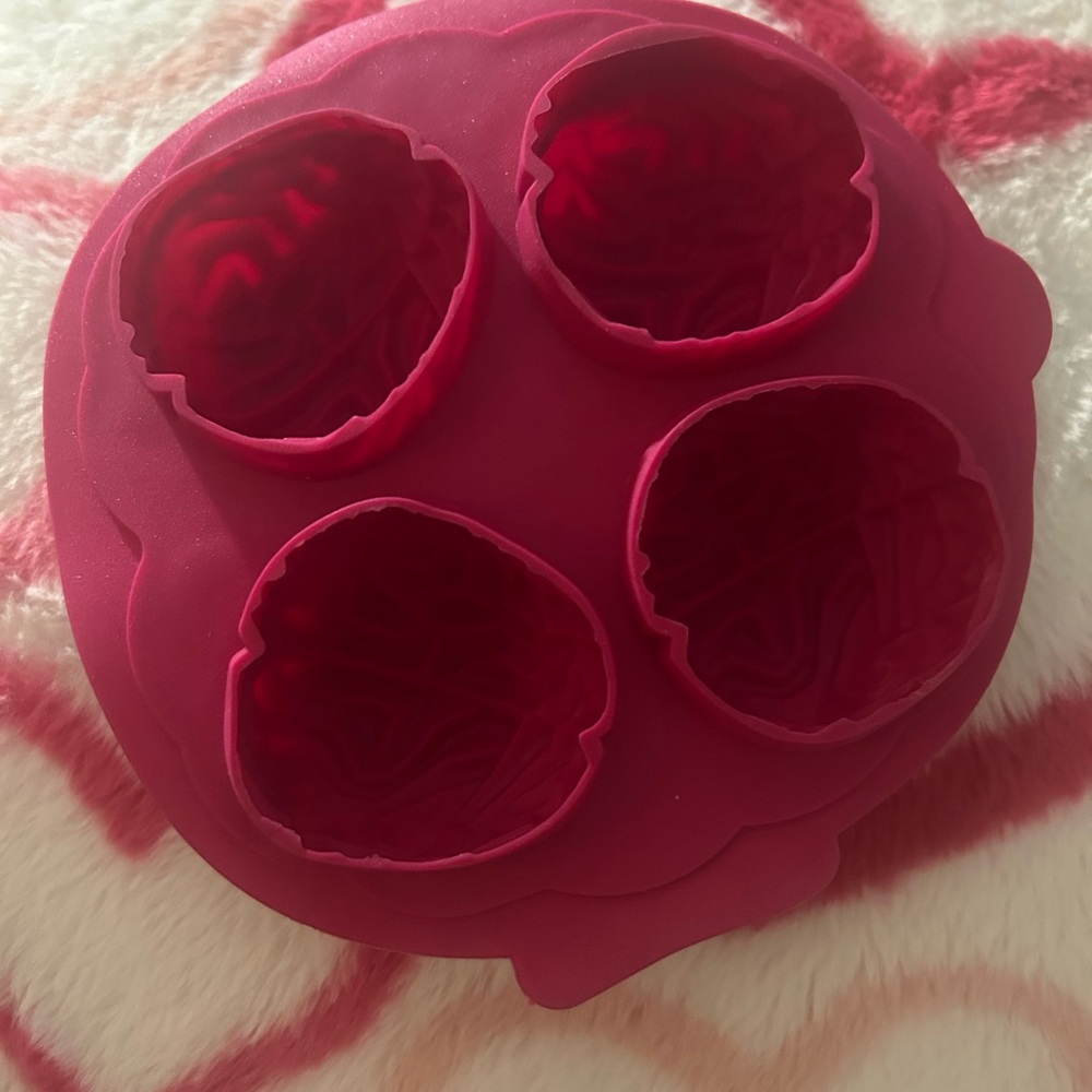 Pink Silicone Brain Ice Mold